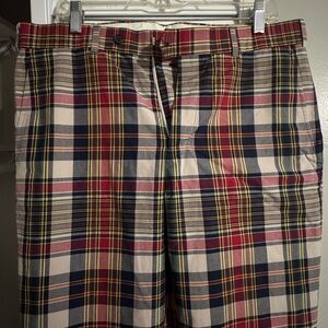 Brooks Brothers Plaid Cotton Blend Mens Red & Navy 35/37
